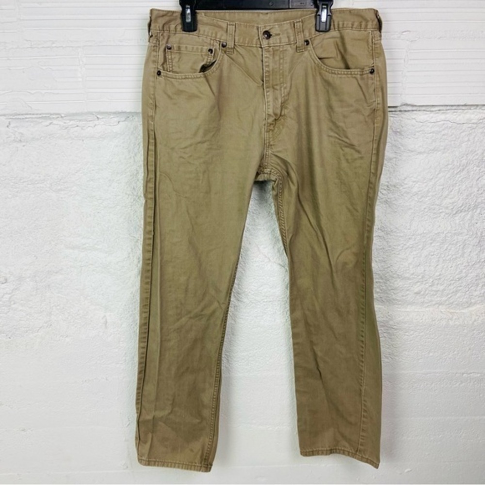 Levi's Beige Denim khaki cotton straight Jeans size 36 X 32